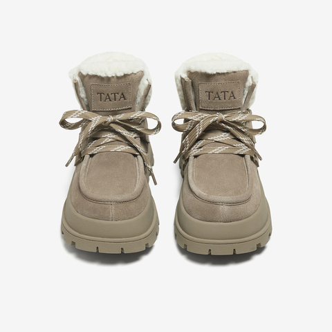 TATA/他她2025冬商场同款时尚百搭女休闲雪地靴新款JXJ01DD5