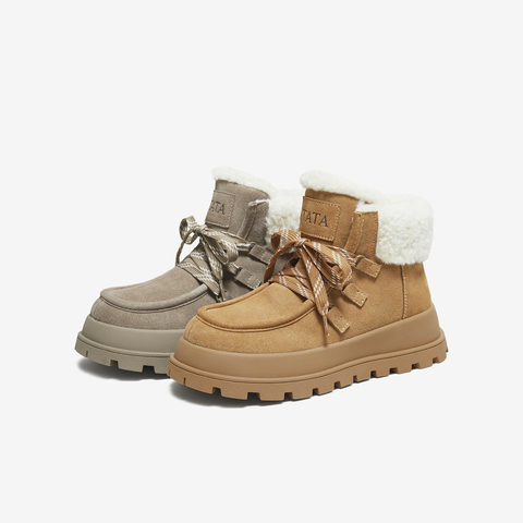 TATA/他她2025冬商场同款时尚百搭女休闲雪地靴新款JXJ01DD5