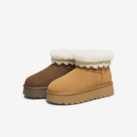 TATA/他她2025冬商场同款时尚百搭女休闲雪地靴新款CWW04DD5