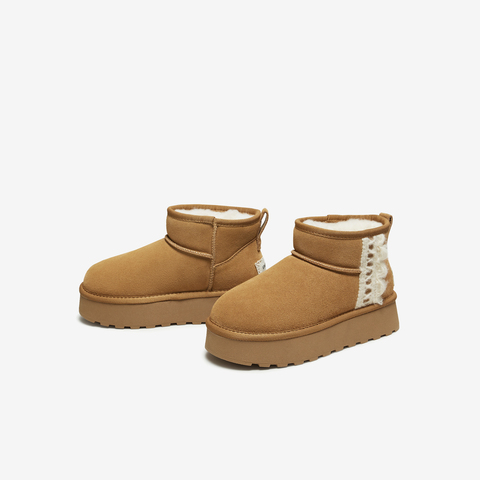 TATA/他她2025冬商场同款时尚百搭女休闲雪地靴新款CWW03DD5