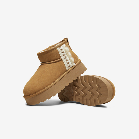 TATA/他她2025冬商场同款时尚百搭女休闲雪地靴新款CWW03DD5