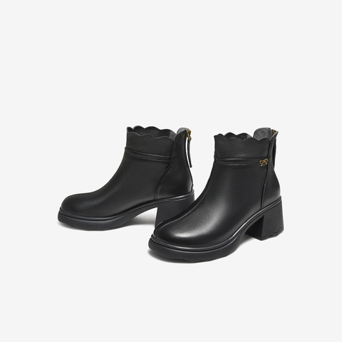 TATA/他她2025冬百搭通勤时装靴女休闲短靴新款CF201DD5