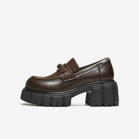 TATA/他她2026春商场同款时尚简约休闲女乐福鞋新款CHY06AA6