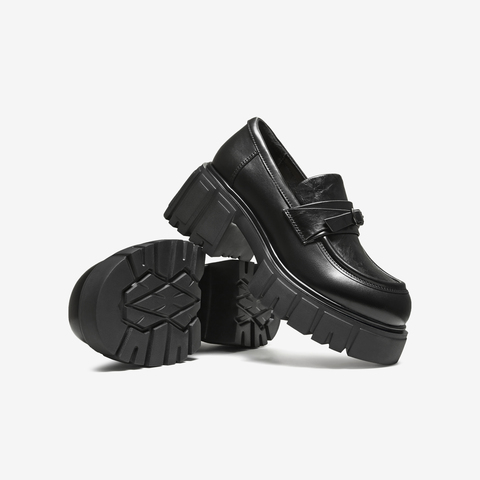 TATA/他她2026春商场同款时尚简约休闲女乐福鞋新款CHY06AA6