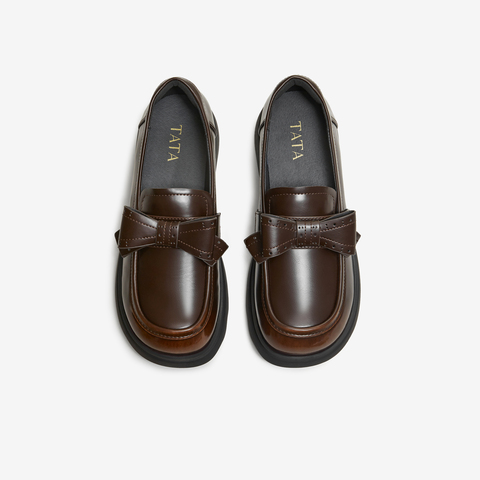 TATA/他她2026春商场同款时尚休闲百搭乐福鞋新款JZX01AA6