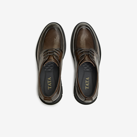 TATA/他她2026春商场同款纯色舒适百搭皮鞋男新款OFX01AM6