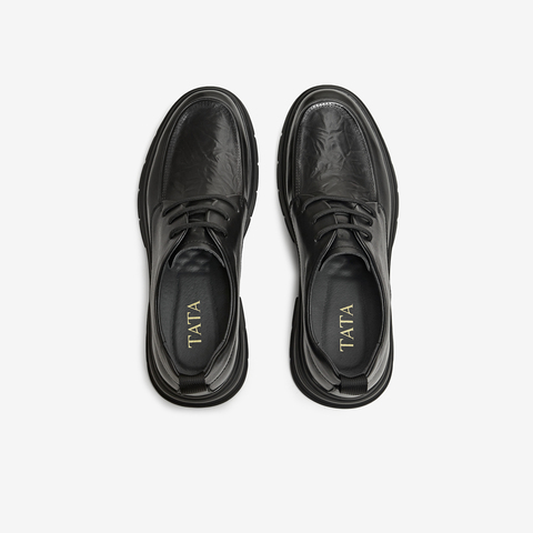 TATA/他她2026春商场同款纯色舒适百搭休闲皮鞋男新款QHU02AM6