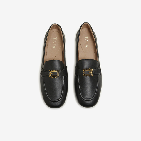 TATA/他她2026春商场同款时尚休闲百搭乐福鞋新款7QCC8AA6