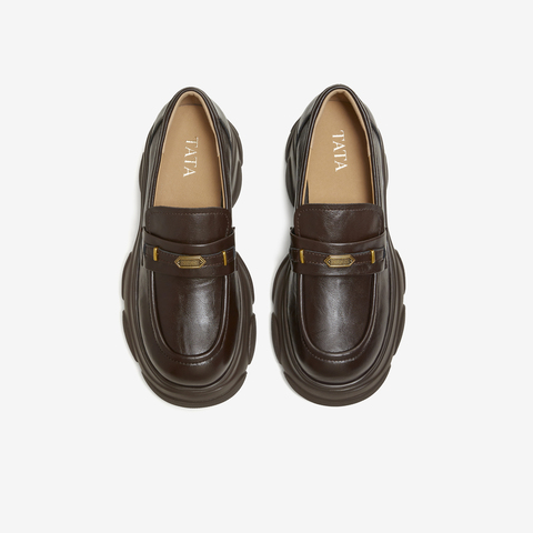 TATA/他她2026春商场同款时尚休闲百搭乐福鞋新款CEG14AA6