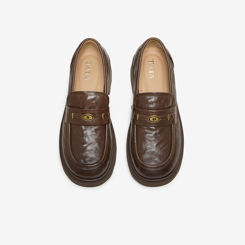 TATA/他她2026春商场同款时尚休闲百搭乐福鞋新款U2K01AA6