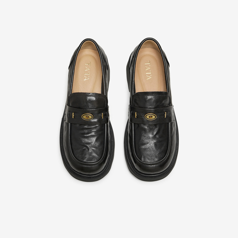 TATA/他她2026春商场同款时尚休闲百搭乐福鞋新款U2K01AA6