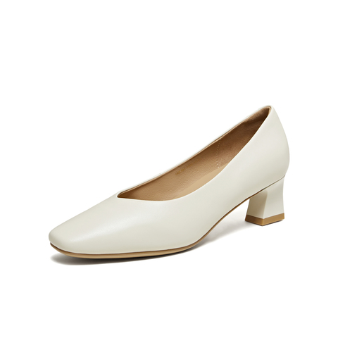 TATA/他她2026春商场同款时尚百搭简约圆头女中高单鞋新款UZJ01AQ6