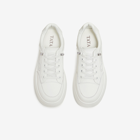 TATA/他她2026春商场同款时尚休闲厚底板鞋新款WJN30AM6