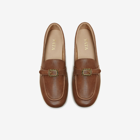 TATA/他她2026春商场同款时尚休闲百搭乐福鞋新款7QCC8AA6