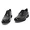 Teenmix/天美意秋专柜同款黑色软面牛皮革方跟德比鞋男皮鞋BVW09CM8