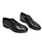 Teenmix/天美意秋专柜同款黑色牛皮革商务风方跟德比鞋男单鞋2JM01CM8