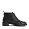 Teenmix/天美意冬专柜同款黑色牛皮革方跟马丁靴女皮靴CBE48DD8