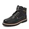 Teenmix/天美意冬专柜同款黑色休闲风舒适平跟皮靴男靴68V40DD8