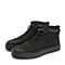 Teenmix/天美意冬商场同款黑色磨砂牛皮革平跟男休闲靴2KE01DD8