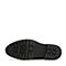 Teenmix/天美意冬商场同款黑色牛皮革英伦风方跟德比鞋男皮鞋2KV01DM8