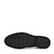 Teenmix/天美意冬商场同款黑色牛皮革方跟德比鞋男皮鞋2KS01DM8