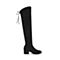 Teenmix/天美意冬商场同款黑色纺织品/羊绒皮革女靴过膝靴AS591DG8