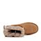 Teenmix/天美意冬商场同款棕色牛剖层皮革蝴蝶结平跟雪地靴女短靴AS911DD8