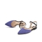 Teenmix/天美意夏新款商场同款兰紫色尖头羊绒皮革女皮凉鞋CB538BK9
