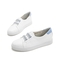 Teenmix/天美意春新款商场同款白/兰色牛皮革女皮鞋板鞋6W705AQ9