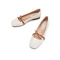 Teenmix/天美意春新款商场同款米白色方头绵羊皮革女皮鞋CH201AQ9