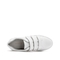 Teenmix/天美意春新款商场同款白色魔术贴牛皮革女皮鞋CH321AM9