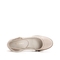 Teenmix/天美意春新品商场同款米白色牛皮革女皮鞋CHQ01AQ9