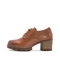 Teenmix/天美意春新品商场同款棕色擦色牛皮革女皮鞋CHQ20AM9