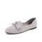 Teenmix/天美意春新款商场同款灰色优雅方头纺织品女休闲鞋AT361AQ9