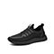 Teenmix/天美意春新款商场同款黑色线条不规则设计男休闲运动皮鞋2MY01AM9