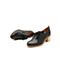 Teenmix/天美意春新款商场同款黑色高跟粗跟优雅牛皮革女皮鞋6U224AM9