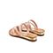 Teenmix/天美意夏新款粉色度假风亮片女坡跟凉鞋罗马鞋6K719BT9