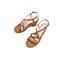 Teenmix/天美意夏新款商场同款棕色编织高跟女皮凉鞋6YB29BL9