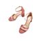 Teenmix/天美意夏新款商场同款粉色波浪一字带高跟女凉鞋CI202BL9
