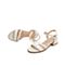 Teenmix/天美意夏新款商场同款米白色简约漆皮女皮凉鞋6Z216BL9