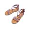 Teenmix/天美意夏新款商场同款紫色交叉带羊绒平跟女凉鞋AT971BL9