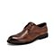 Teenmix/天美意夏新款商场同款棕色牛皮革德比鞋男皮鞋2OA01BM9