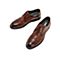 Teenmix/天美意夏新款商场同款棕色牛皮革德比鞋男皮鞋2OA01BM9