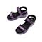 Teenmix/天美意夏新款商场同款紫色字母撞色休闲女凉鞋AU191BL9