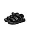 Teenmix/天美意夏新款商场同款黑色魔术贴平底休闲男凉鞋2OQ01BL9