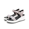 Teenmix/天美意夏新款商场同款粉色闪钻一字带坡跟女凉鞋AU491BL9
