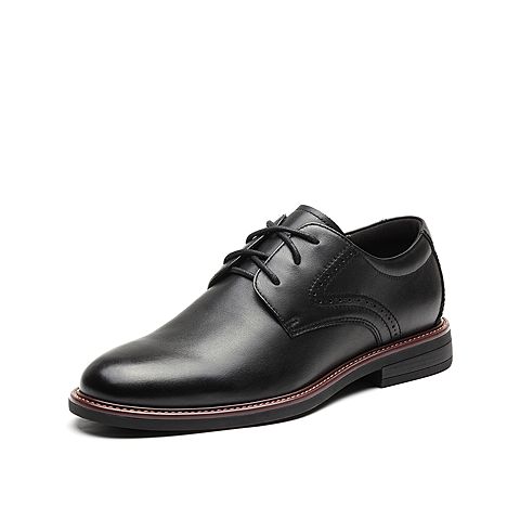 Teenmix/天美意秋新款商场同款黑色商务正装德比鞋男皮鞋62201CM9