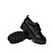 Teenmix/天美意秋新款商场同款黑色英伦风粗跟系带女皮单鞋AU561CM9