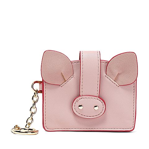 Teenmix/天美意秋新款商场同款粉色时尚可爱卡通小猪女证件夹X1739CV9
