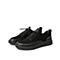 Teenmix/天美意秋新款商场同款黑色厚底绑带男休闲鞋2PM01CM9